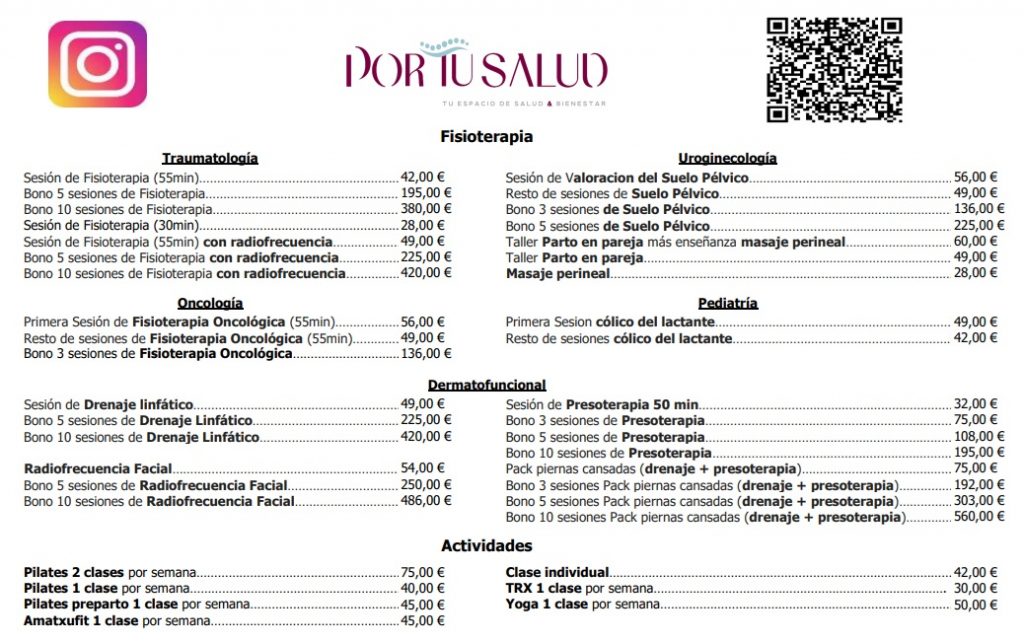 Precios Por tu salud 2026